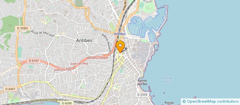 localisation de l'entreprise AZUR SANITAIRE à ANTIBES