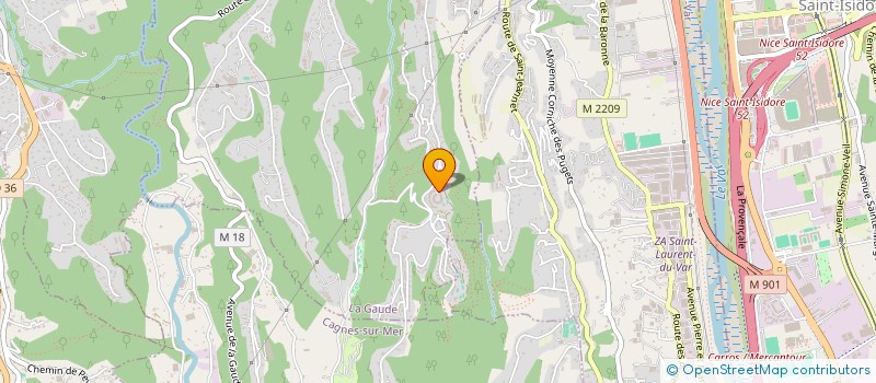 localisation de l'entreprise AZUR SENIOR SERVICES  LA GAUDE