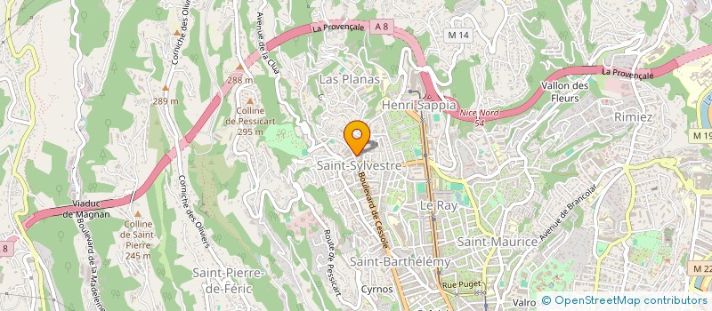 localisation de l'entreprise AZUR SERVICE CHAUFFAGE à NICE