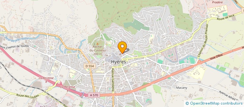 localisation de l'entreprise AZUR SERVICES à HYERES