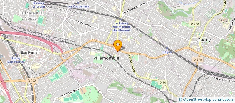 localisation de l'entreprise AZUR SERVICES 75 à VILLEMOMBLE