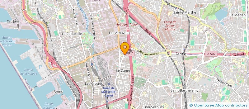 localisation de l'entreprise AZUR SERVICES AUTOS à MARSEILLE
