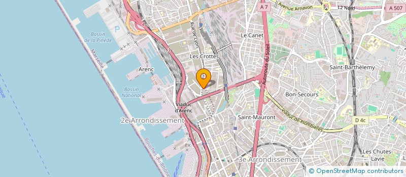 localisation de l'entreprise AZUR SERVICES BISTOLFI à MARSEILLE