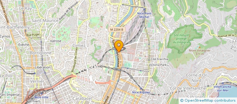 localisation de l'entreprise AZUR SERVICES CLIM CHAUFFAGE à NICE