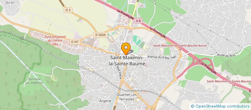 localisation de l'entreprise AZUR SOLUTIONS à SAINT-MAXIMIN-LA-SAINTE-BAUME