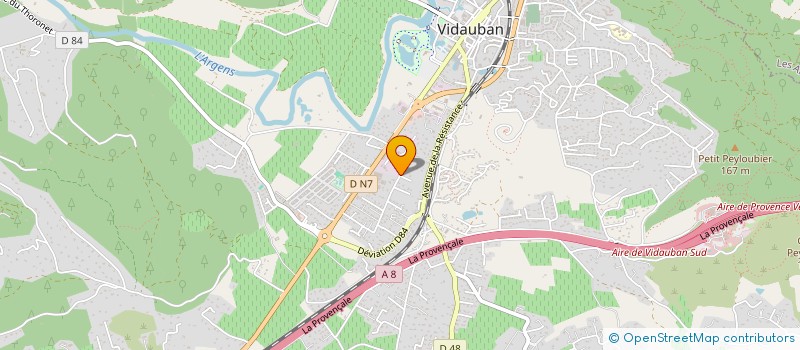 localisation de l'entreprise AZUR SYSTEMES PHOTOVOLTAIQUES  VIDAUBAN