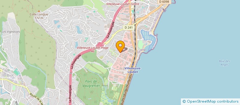 localisation de l'entreprise AZUR TEC'HOTEL à VILLENEUVE-LOUBET