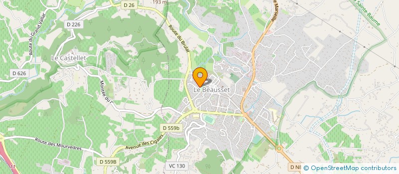 localisation de l'entreprise AZUR TP à EVENOS