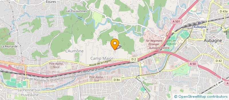 localisation de l'entreprise AZUR TRACTOPELLE TERRASSEMENT à AUBAGNE