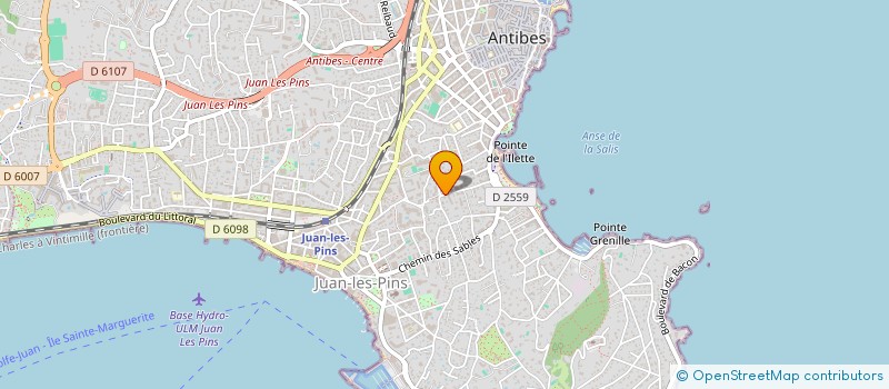 localisation de l'entreprise AZUR TRAVAUX à ANTIBES