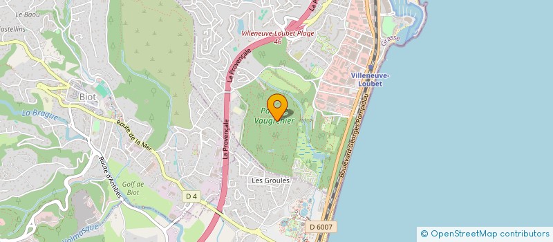 localisation de l'entreprise AZUR VI à VILLENEUVE-LOUBET
