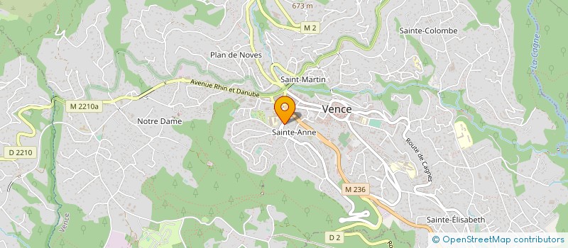 localisation de l'entreprise AZUR VTC RIVIERA à VENCE