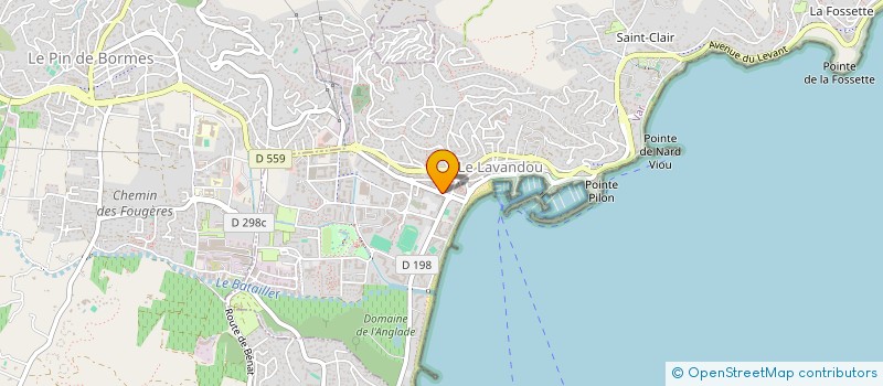 localisation de l'entreprise AZUR WINE à LE LAVANDOU
