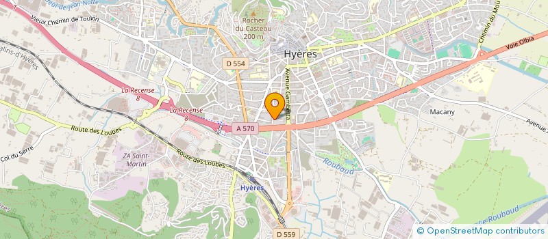 localisation de l'entreprise AZURA à HYERES