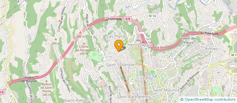 localisation de l'entreprise AZURCHIC à NICE
