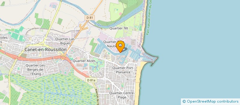 localisation de l'entreprise AZURE BOAT SERVICES à CANET-EN-ROUSSILLON
