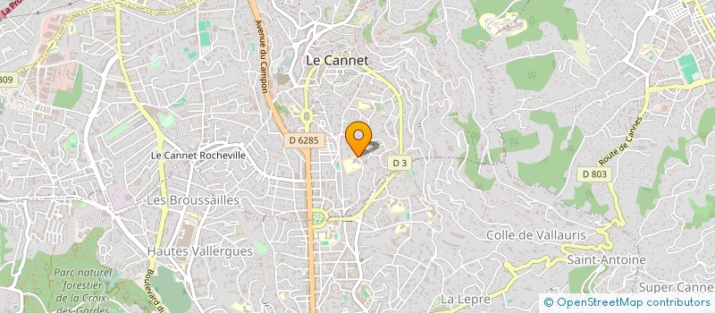 localisation de l'entreprise AZUREAL à LE CANNET