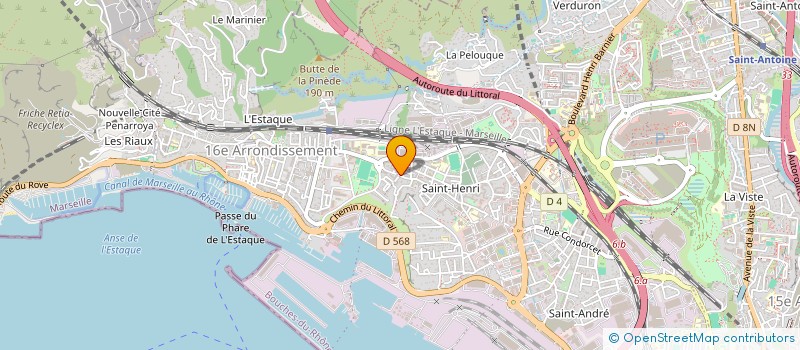 localisation de l'entreprise AZUREENNE BARDAGE ET PEINTURE à MARSEILLE