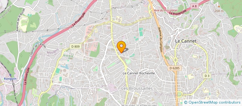 localisation de l'entreprise AZUREFI à LE CANNET