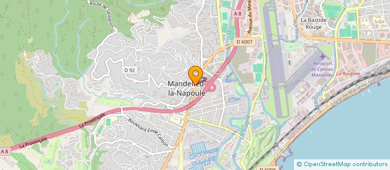 localisation de l'entreprise AZURIM GESTION  MANDELIEU-LA-NAPOULE