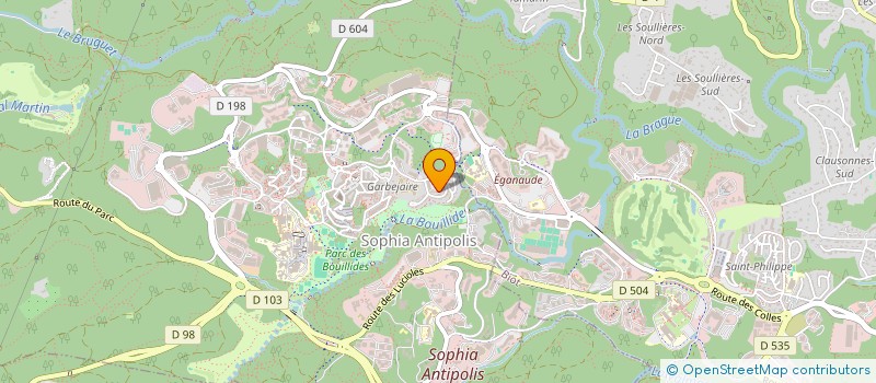 localisation de l'entreprise AZURINFO à VALBONNE