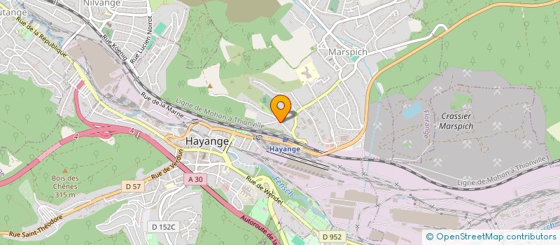 localisation de l'entreprise AZURITE  HAYANGE