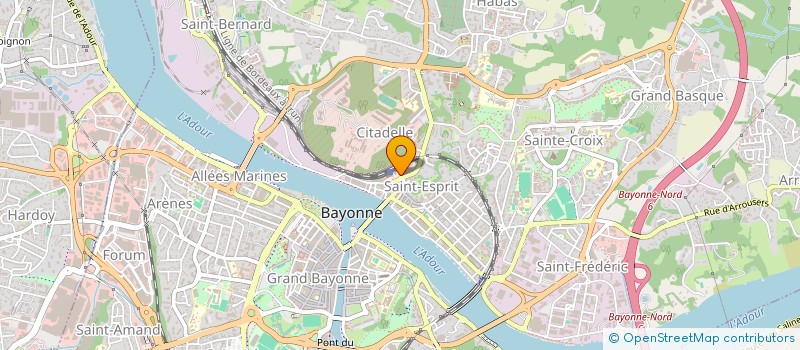 localisation de l'entreprise AZURITE à BAYONNE