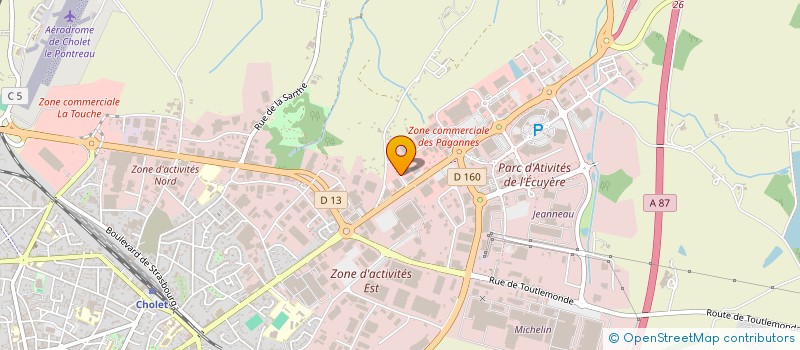 localisation de l'entreprise AZURITE R à CHOLET