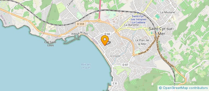 localisation de l'entreprise AZURLEC à SAINT-CYR-SUR-MER