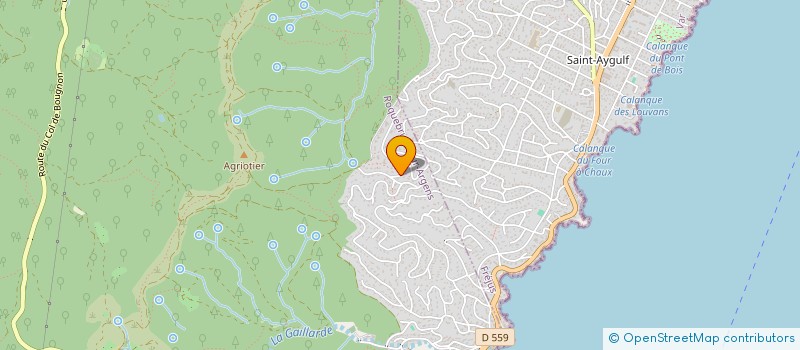 localisation de l'entreprise AZURLINE  ROQUEBRUNE-SUR-ARGENS