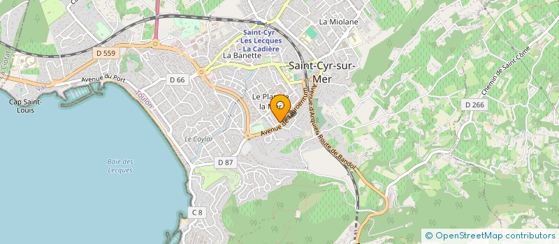 localisation de l'entreprise AZURMAG à SAINT-CYR-SUR-MER