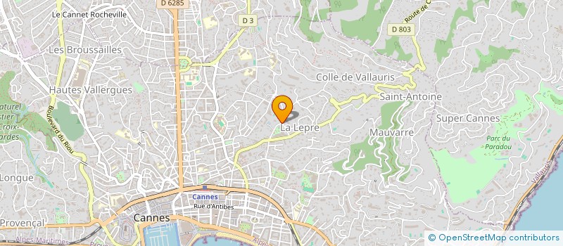 localisation de l'entreprise AZURREA à CANNES
