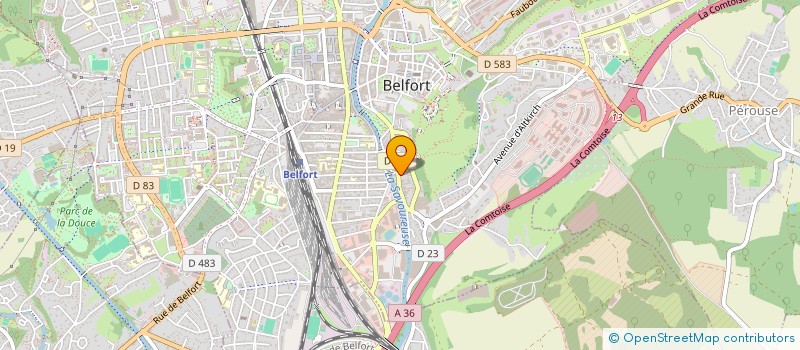 localisation de l'entreprise AZZURA à BELFORT