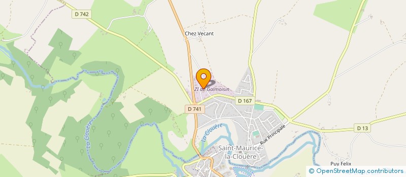 localisation de l'entreprise AZZURA T.P  SAINT-MAURICE-LA-CLOUERE