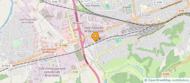 localisation de l'entreprise B 19  BRIVE-LA-GAILLARDE