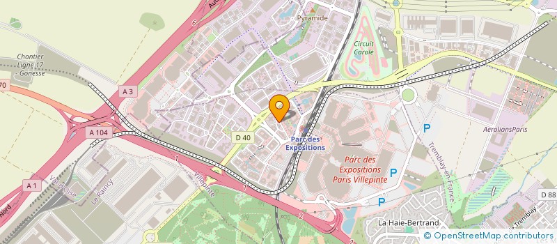 localisation de l'entreprise B 2 T  VILLEPINTE