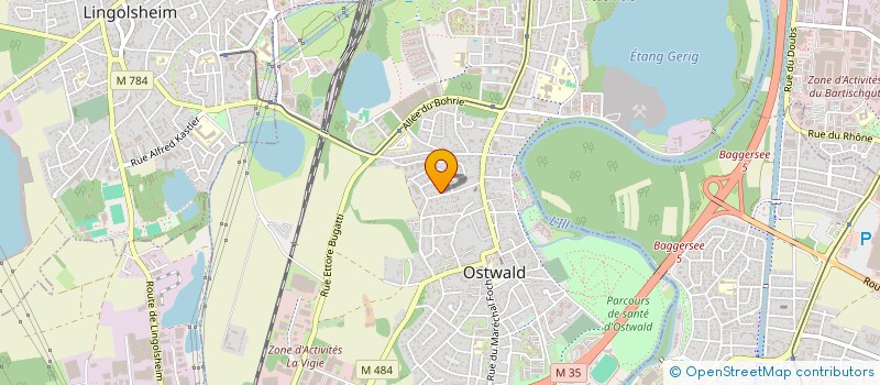 localisation de l'entreprise B 2 W  OSTWALD