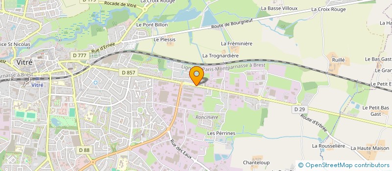 localisation de l'entreprise B 3.  VITRE