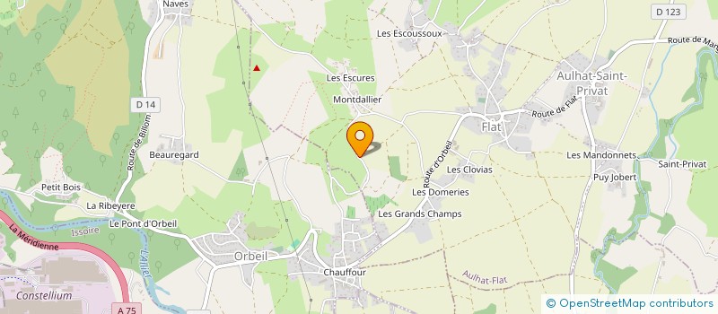 localisation de l'entreprise B-4  AULHAT-FLAT