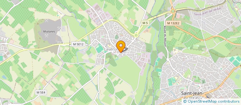 localisation de l'entreprise B  LAVERUNE