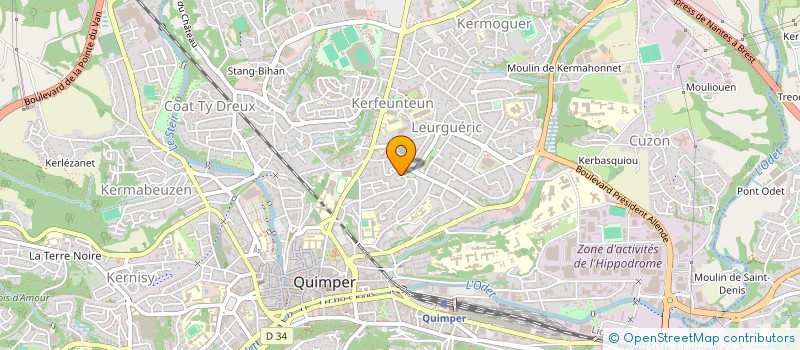 localisation de l'entreprise B 612 à QUIMPER
