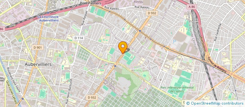 localisation de l'entreprise B 7 PRODUCTIONS à AUBERVILLIERS