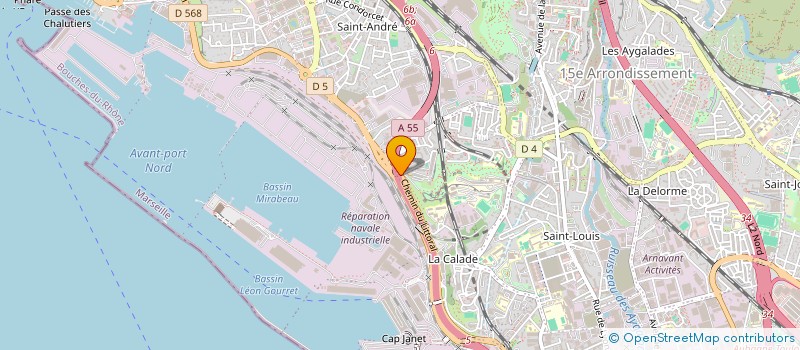 localisation de l'entreprise B.A .18 à MARSEILLE
