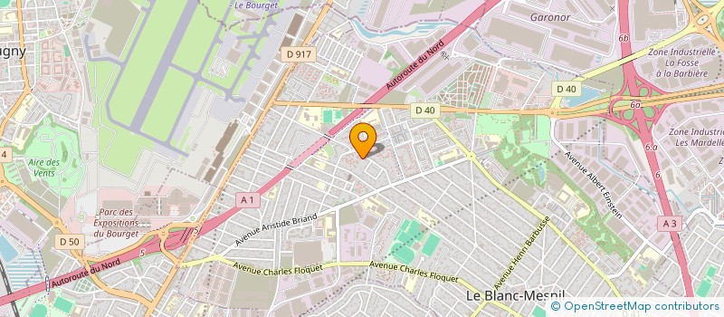 localisation de l'entreprise B.A.  LE BLANC-MESNIL