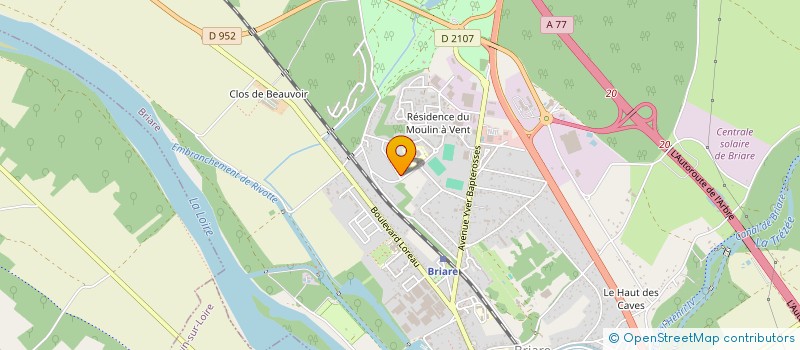 localisation de l'entreprise B.A à BRIARE