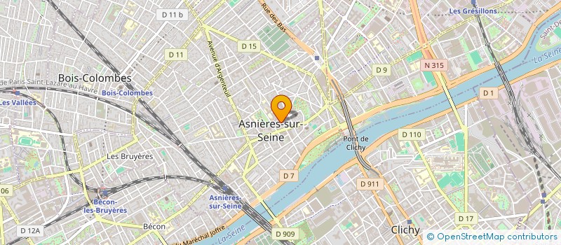 localisation de l'entreprise B.A.A.L.  ASNIERES-SUR-SEINE
