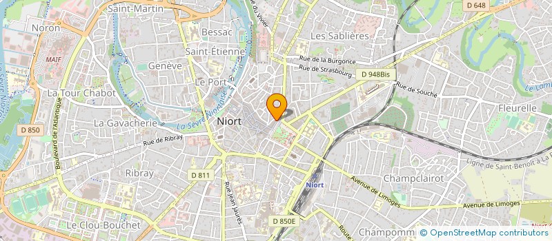 localisation de l'entreprise B.A.A.R.  NIORT