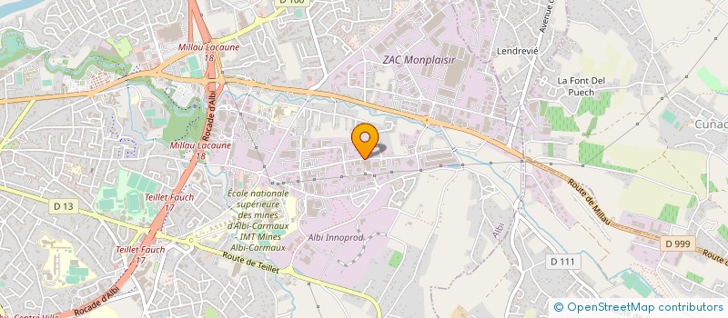 localisation de l'entreprise B.A.B. à ALBI