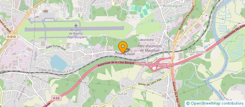 localisation de l'entreprise B.A.B T.P à ANGLET