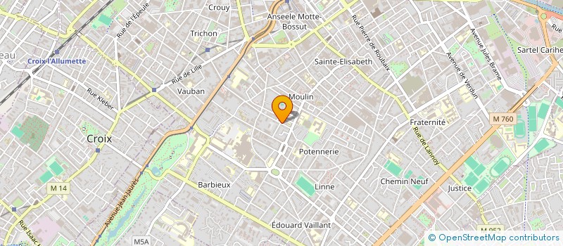 localisation de l'entreprise B.A.BA  ROUBAIX